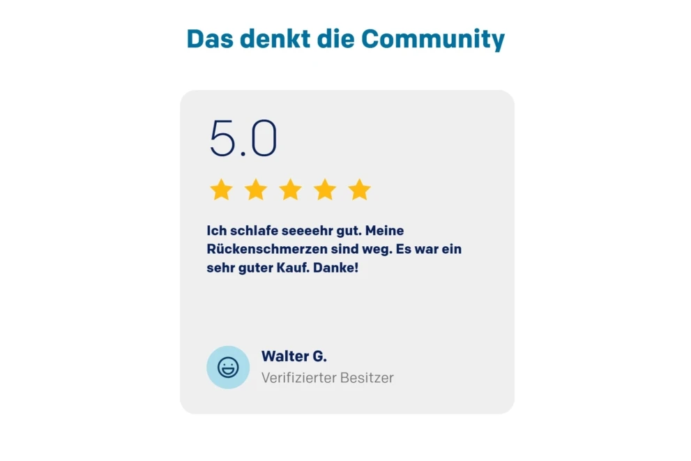 Matratze happy DOWN für Bauchschläfer