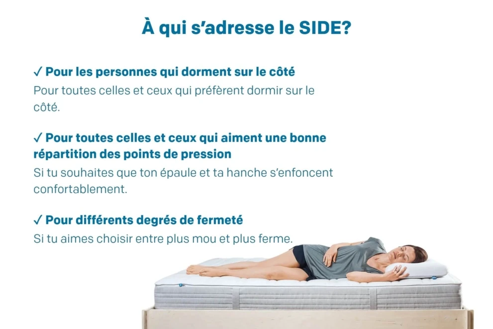 Matelas happy SIDE pour dormeurs sur le côté