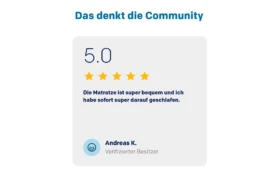 Matratze happy UP für Rückenschläfer