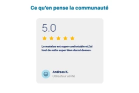 Matelas happy UP pour dormeurs sur le dos
