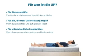 Für wen ist die Matratze happy UP für Rückenschläfer